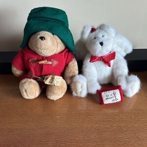 Vintage Paddington Bear from Eden 1990’s an his Boyd Angel Teddy friend 1990
